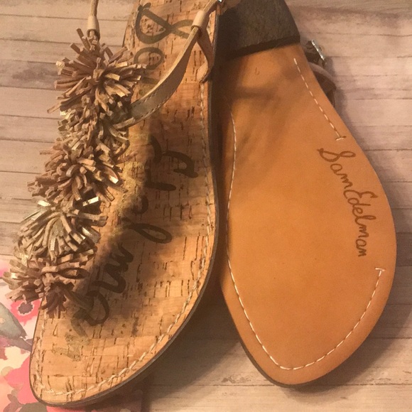 Sam Edelman Gates Fringe Leather Sandals size 7 - Picture 5 of 6